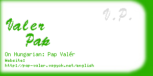 valer pap business card