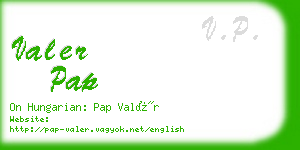 valer pap business card